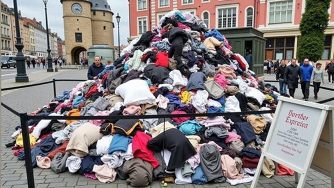 Hromadná manifestace textilu před Palladiem: Přiznání pachatele a smysl akce