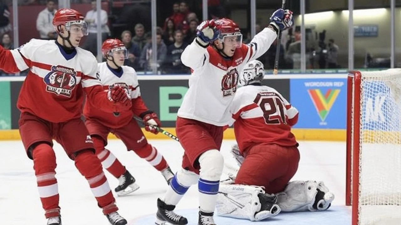 Češi rozdrtili Dánsko 7:2 a kralují skupině na MS v hokeji 2025