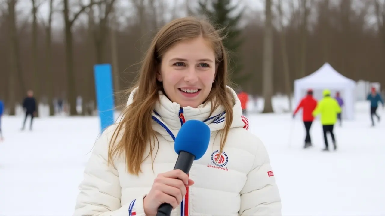Eliška Březinová na exhibici MS v krasobruslení v Praze