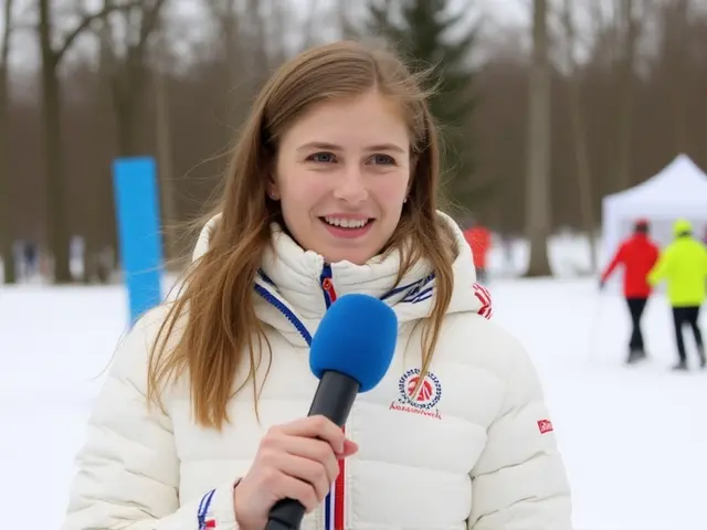 Eliška Březinová na exhibici MS v krasobruslení v Praze